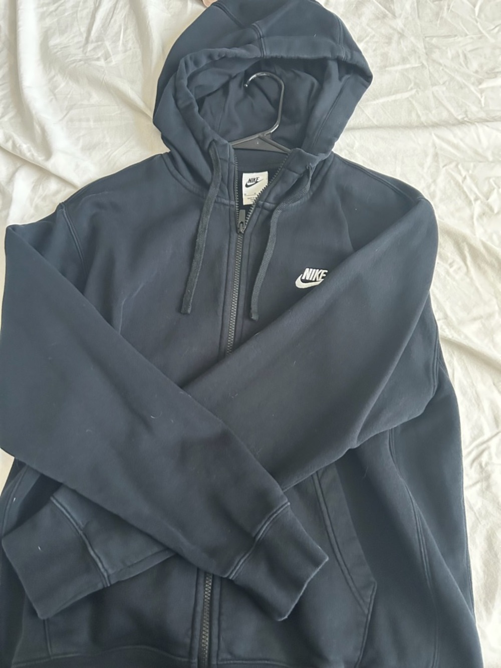 Nike Men's Navy Blue Full-Zip Hooded Sweatshirt